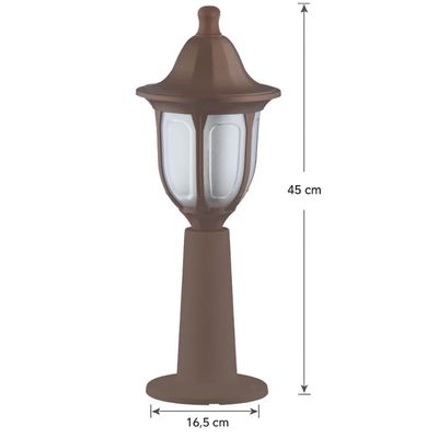 Kit 4 Luminárias de Chão Balizador Bivolt com Lente Fosca E27 Jardim Caminho Luminoso Dital