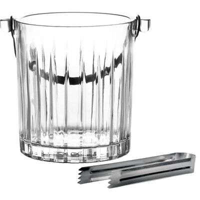 Balde de Gelo Cristal com Pinça e Alça 1L Linha Soho L'Hermitage Acessórios Bar