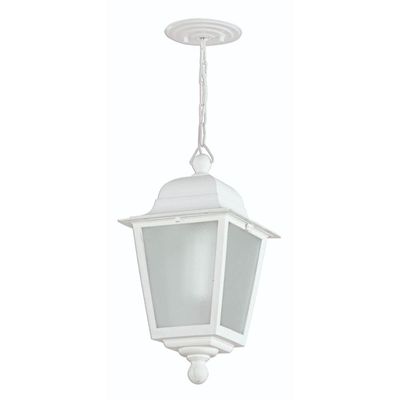 Luminária Pendente Lente Fosca Branco Termoplástico Lâmpada E27 Dital