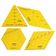 Kit 4 Moldes Quilting Traceease Trace Simple Trace Stable, Molde de Desenho, Ferramentas DIY, Régua Plástica Angular p/ Têxtil - IBA Crafts Amarelo