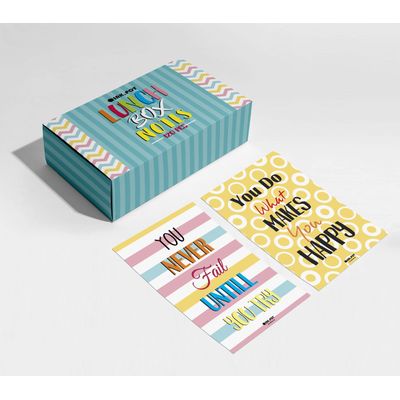 Bilhetes Para Lancheira Para Adultos/Adolescentes, Cartões de Motivação, Inspiração e Afirmação, Pacote 120, Modelos Sortidos - Inkdotpot 8,89 Cm × 6,35 Cm / Multicolorido