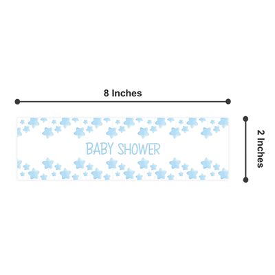 Pacote com 32 Peças Tema Elefante Bebê Etiquetas Impermeáveis Autoadesivas para Garrafas de Água Chá de Bebê Menino/Menina - Inkdotpot 20,32 Cm × 5,08 Cm / Branco