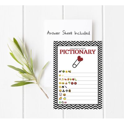 Pacote 50 Coleção Chá de Bebê para Menina: Livros Infantis, Jogos Pictionary, Atividades, Decorações e Itens de Festa Joaninha - Inkdotpot 12,7 Cm × 17,78 Cm / Branco