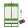 Prancheta Dupla Face Apagável para Treinadores de Beisebol com Marcador e Apagador - Inkdotpot 22,86 Cm × 38,1 Cm / Verde