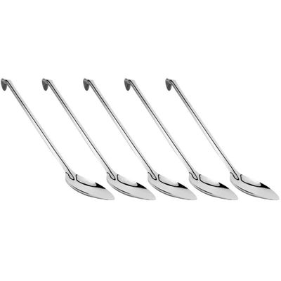 Kit 5 Colheres Grandes 47cm Cozinha Industrial Restaurante Gastronomia Buffet Weck