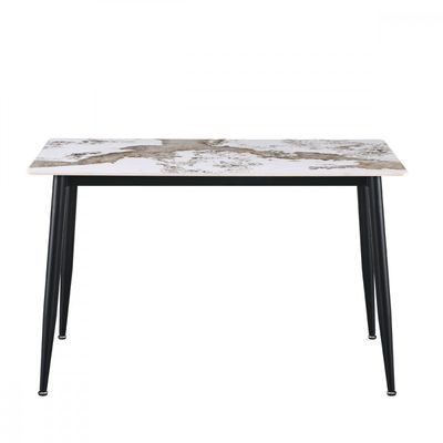 Kit Mesa de Jantar com Tampo Granito e 4 Cadeiras 120cm Caemmun Marrom
