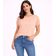 Blusa Feminina Elástico Nas Mangas Infinita Cor Rosa M / Rosa