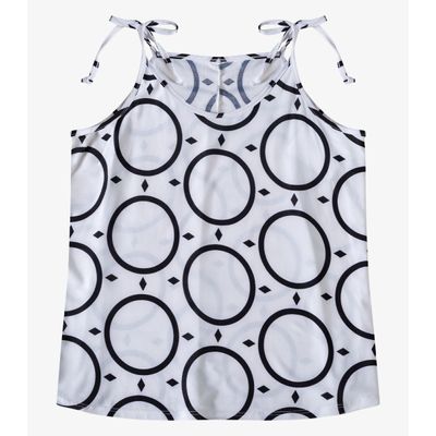 Blusa De Alça De Laço Infinita Cor Branco G / Branco