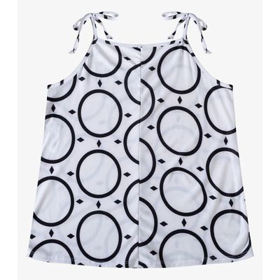 Blusa De Alça De Laço Infinita Cor Branco P / Branco