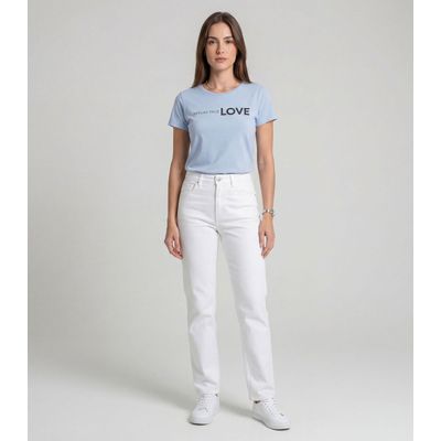 Blusa Feminina Cotton Com Estampa Infinita Cor Azul G / Azul