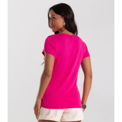 Blusa Feminina Básica Visco Tricot Rovitex Rosa P / Rosa