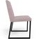 Cadeira Para Sala De Jantar Base Aço Industrial Preto Dafne L02 Suede Rosê - Lyam Decor