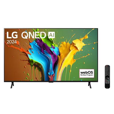 Smart TV 98 Ultra HD 4K QNED LG Gigante 98QNED89T, Processador a8 AI, Quantum Dot Nanocell, FreeSync e webOS 24 Preto com Prata