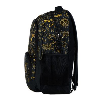 Mochila Escolar Juvenil Harry Potter Estampada Preto U / Preto