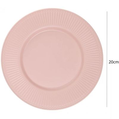 Prato para Sobremesa 20cm Bege Melamina Aveline Mesa Posta Servir Padaria