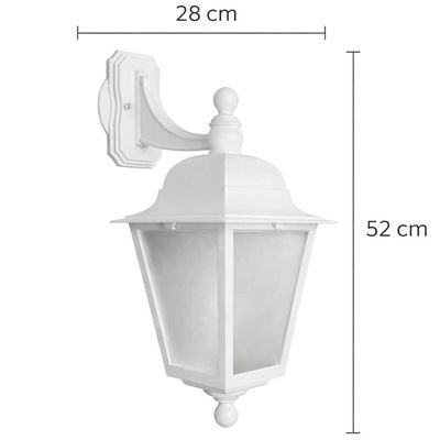 Kit 4 Arandelas Clássicas Termoplástico Branco Lente Fosca Iluminação Soberana Dital