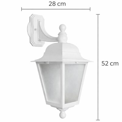 Jogo 8 Luminárias Arandelas Lente Fosca Iluminação Soberana Dital Branco Bivolt Corredores Fachadas