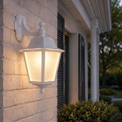 Jogo 8 Luminárias Arandelas Lente Fosca Iluminação Soberana Dital Branco Bivolt Corredores Fachadas