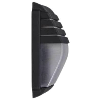 Arandela Luminária com Lente Transparente Preto Termoplástico Lâmpada E27 Face Dital