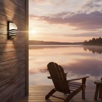 Arandela Luminária com Lente Transparente Preto Termoplástico Lâmpada E27 Face Dital