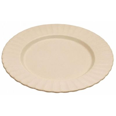 Jogo 6 Pratos Sobremesa 20cm Gerbera Lyor Bege Melamina Mesa Posta Bolo Servir