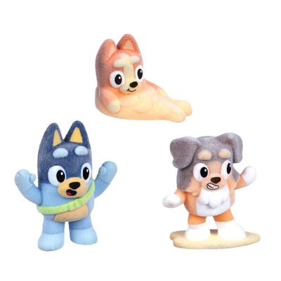 Kit 3 Bonecos Colecionáveis Bluey Fuzzies - A Praia