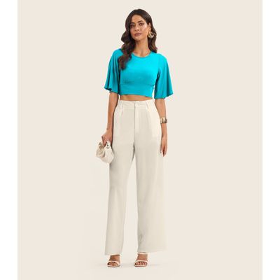 Blusa De Ribana Canelada Feminina Endless Azul G / Azul