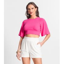 Blusa De Ribana Canelada Feminina Endless Rosa