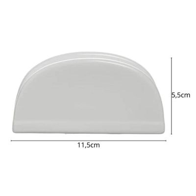 Porta Guardanapo Porcelana Blanc Branco 11,5x4x5,5cm Suporte Mesa Posta
