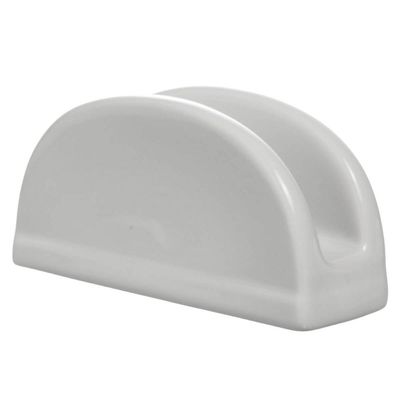 Porta Guardanapo Porcelana Blanc Branco 11,5x4x5,5cm Suporte Mesa Posta