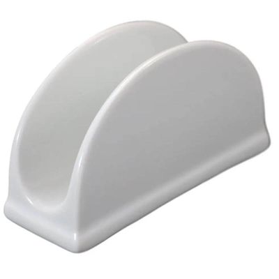 Porta Guardanapo Porcelana Blanc Branco 11,5x4x5,5cm Suporte Mesa Posta
