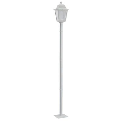 Poste Luminária Externa Jardim 1,95m Branco Tubo Alumínio E27 Termoplástico Soberana Dital