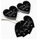 Etiqueta de Papel Metalizado 'Love' Isweet para Lembrancinha de Casamento para Pendurar - Inkdotpot 100 Etiquetas Metalizadas / Preto - Prata