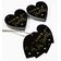 Etiqueta de Papel Metalizado 'Love' Isweet para Lembrancinha de Casamento para Pendurar - Inkdotpot 100 Etiquetas Metalizadas / Preto - Prata