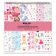 25 Folhas Bloco Papel Scrapbook Bebê Menina, Papel Cartão Colorido Lado Único para Scrapbooking, Fundo Decorativo e Artesanato - Inkdotpot 30,48 Cm × 30,48 Cm / Multicolorido