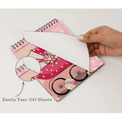 25 Folhas Bloco Papel Scrapbook Bebê Menina, Papel Cartão Colorido Lado Único para Scrapbooking, Fundo Decorativo e Artesanato - Inkdotpot 15,24 Cm × 15,24 Cm / Multicolorido