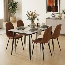 Kit Mesa de Jantar Tampo Granito com 4 Cadeiras 120cm Caemmun