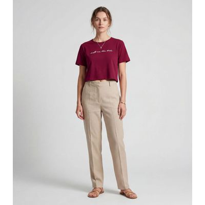 Blusa Feminina em Molecotton Viscose Infinita Cor Vermelho P / Vermelho