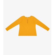 Blusa Feminina Com Botões Manga Longa Rovitex Amarelo