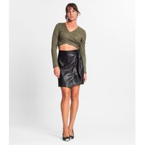 Blusa Feminina Em Ribana Canelada Lurex Rovitex Verde