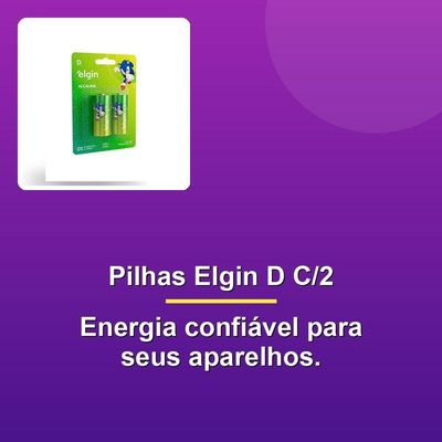 Pilha Alcalina Elgin D C-2