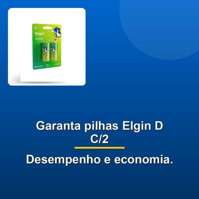 Pilha Alcalina Elgin D C-2