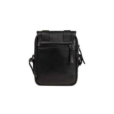 Shoulder Bag Masculina de Couro Leme Preta U / Preto