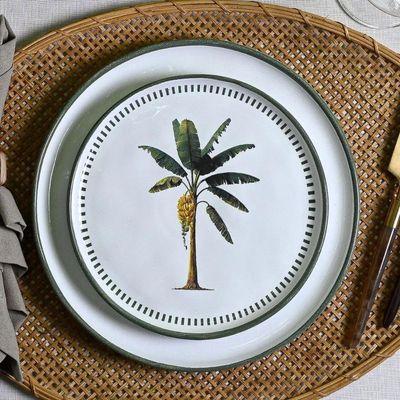 Conjunto 6 Pratos Para Sobremesa 21,5cm Bio Bananê Mesa Posta Servir Doces Porto Brasil