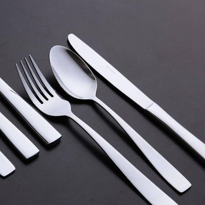 Jogo 24 Colheres Aço Inox para Sobremesa Pisa 19cm Talheres Mesa Posta Cozinha