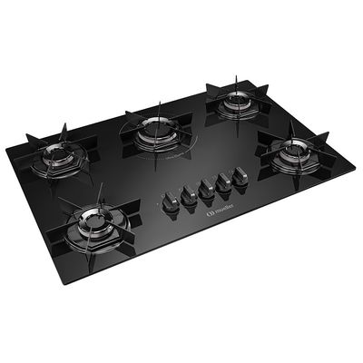 Fogão Cooktop MCG5BB 5 Bocas Mesa de Vidro Ultra Chama Mueller Preto / Bivolt