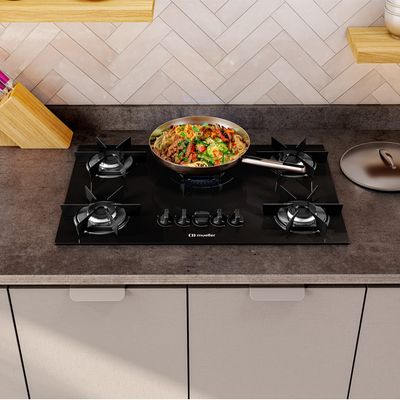 Fogão Cooktop MCG5BB 5 Bocas Mesa de Vidro Ultra Chama Mueller Preto / Bivolt