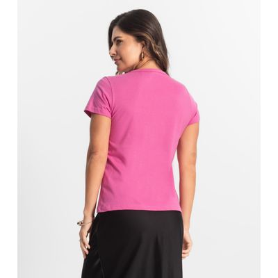 Blusa Baby Look Feminina Estampada Select Rosa G / Rosa
