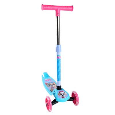 PATINETE 3 RODAS Com LED MENINA happy pet Playfun