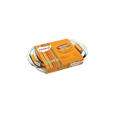 Conjunto de Assadeiras Retangular Nadir Sempre em Vidro 2 Peças